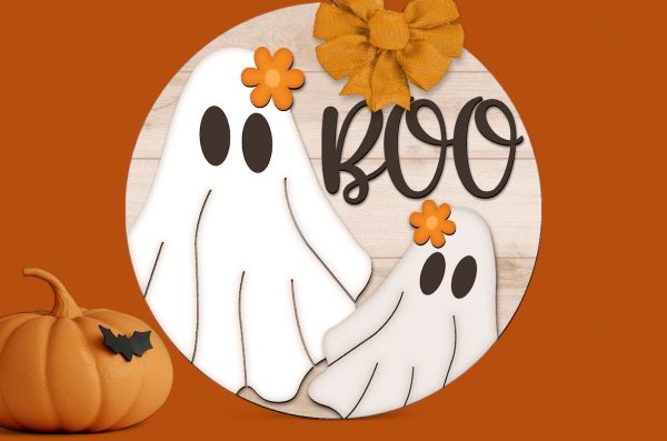 Boo Halloween Door Sign